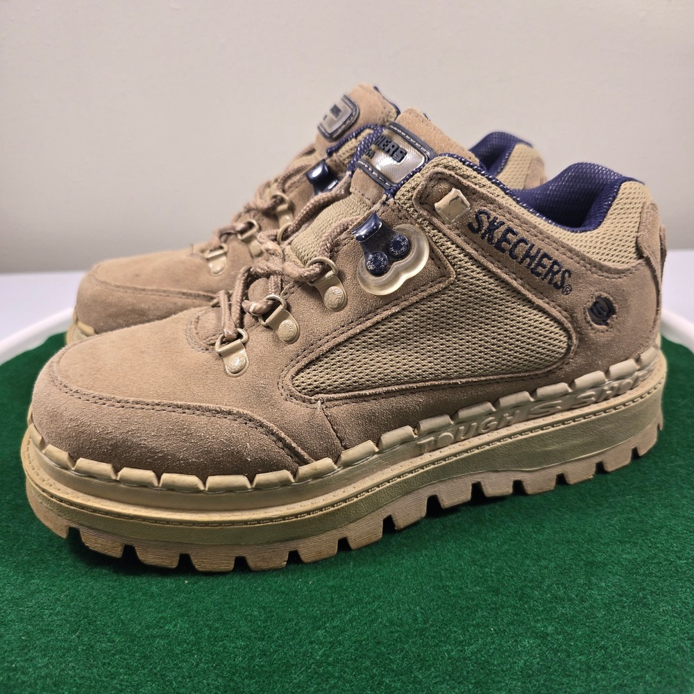 Vintage 90s Skechers Tough Chunky Platform Sneakers Womens 9.5 Tan 7793 USA